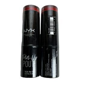 NYX Cosmetics Pin-Up Pout Lipstick Puls21 Lucy Lip Stick # 21 Lot Of 2